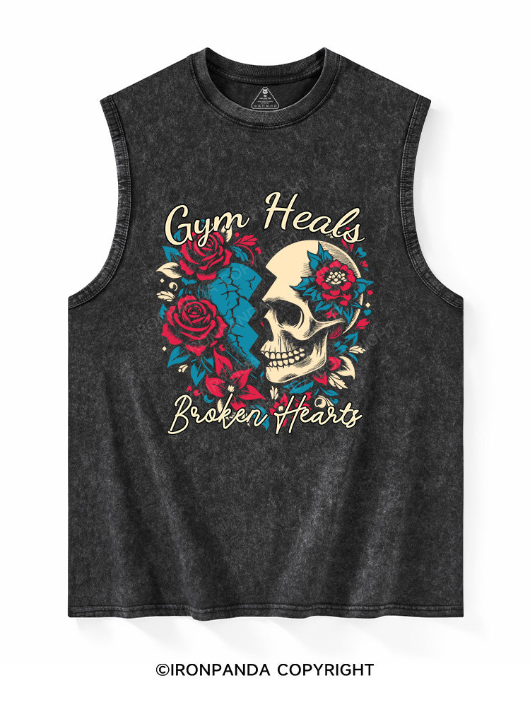 GYM HEALS BROKEN HEARTS Washed Tank