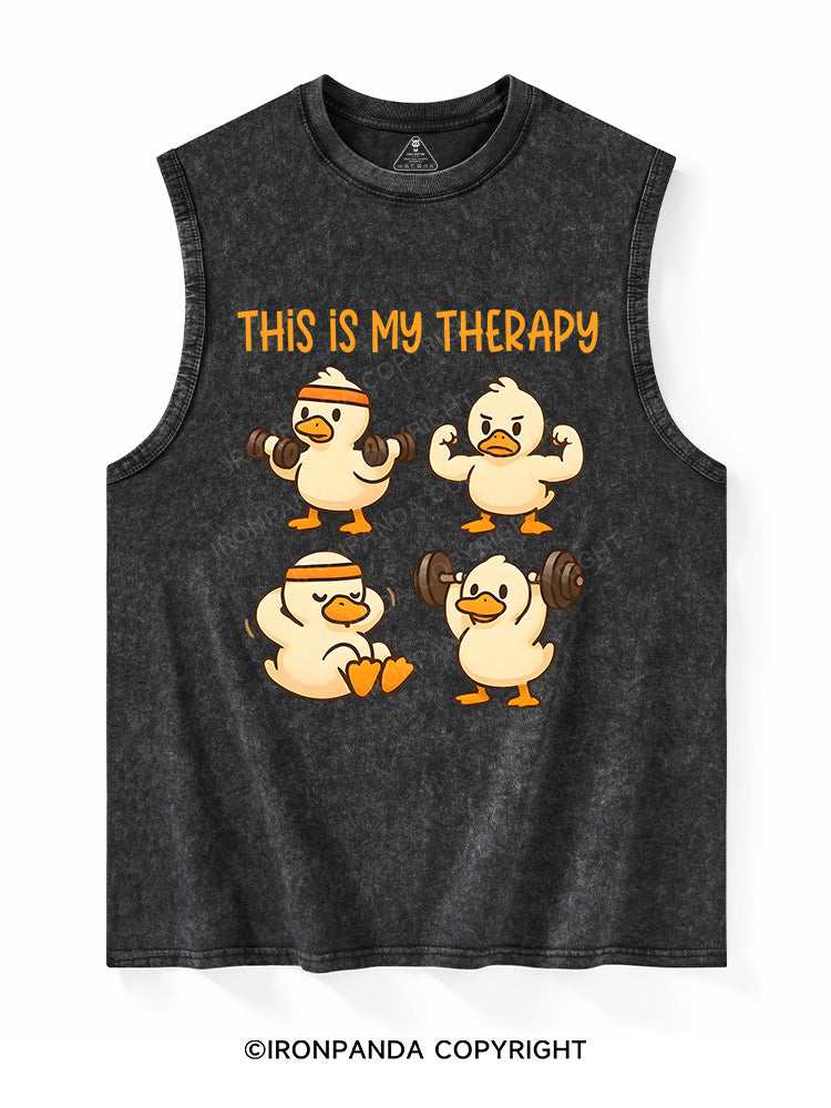 THIS IS MY THERAPY Washed Tank