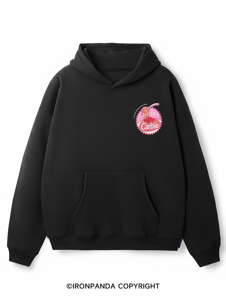 Carbie I Love Carbs Bread Pasta Pizza Premium Fleece Gym Hoodie
