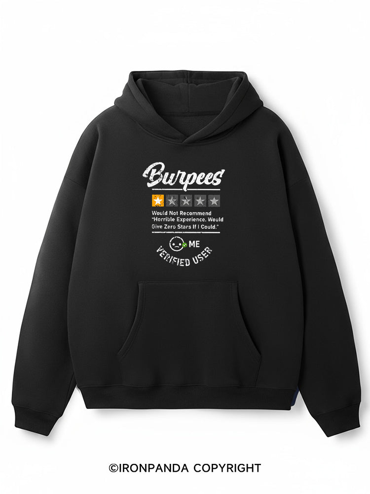 Burpees Would Not Recommend Premium Fleece Gym Hoodie
