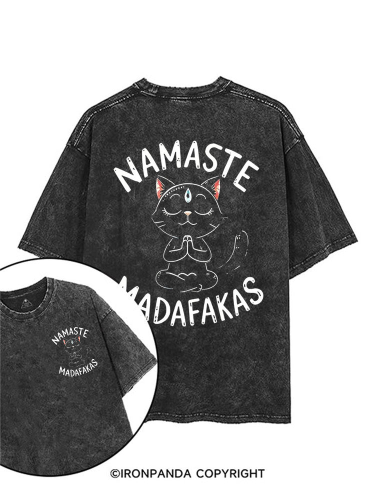 Namaste Madafakas printed Gym Shirt
