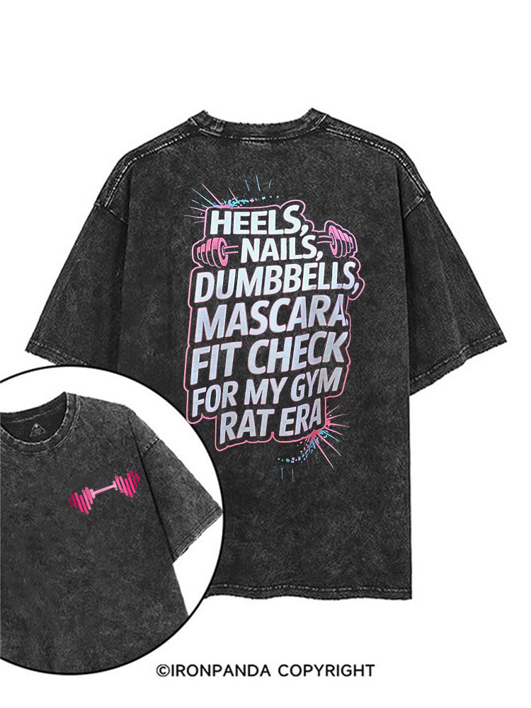 FIT CHECK FOR MY GYM RAT ERA printed Gym Shirt