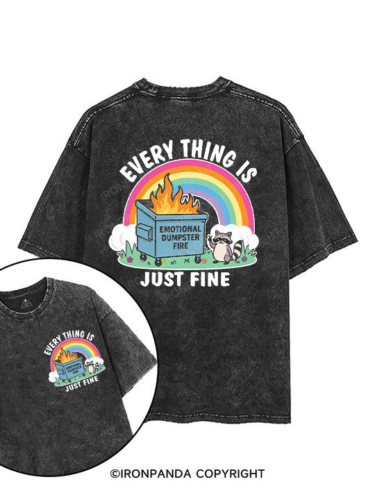 Everything is just fine printed Gym Shirt