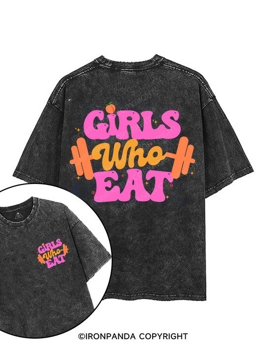 Girls Who Eat printed Gym Shirt