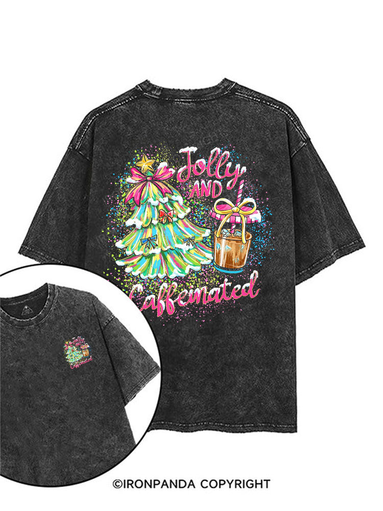 Jolly and caffeinated printed Gym Shirt