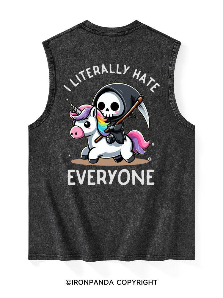 literally hate everyone Washed Tank