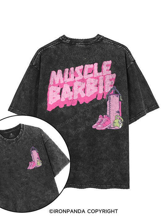 Muscle Barbie printed Gym Shirt