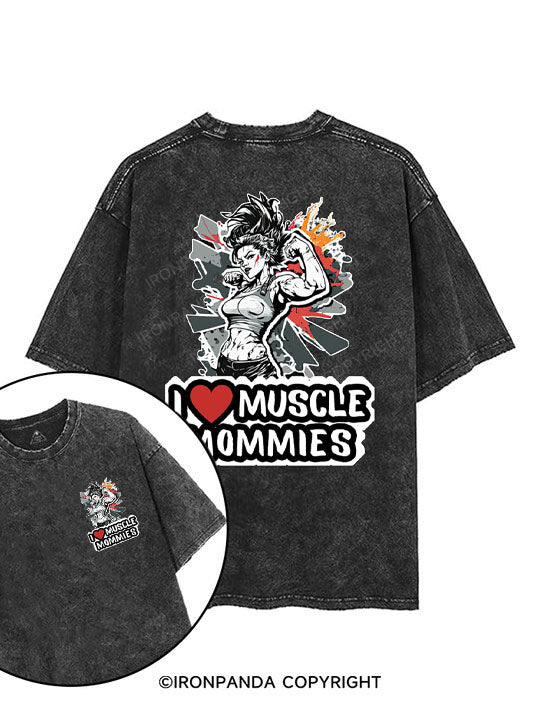 I love Muscle Mommies printed Gym Shirt
