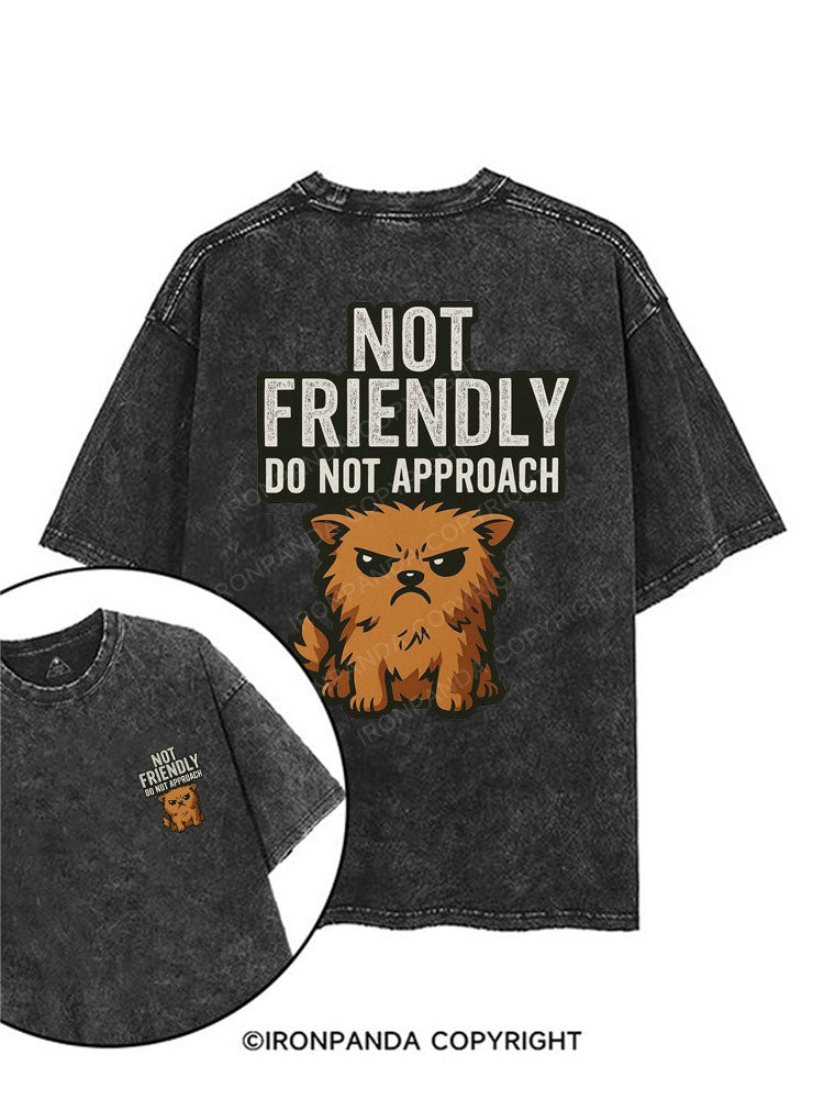 Not friendly do not touch printed Gym Shirt
