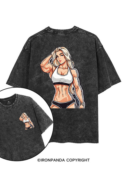 Muscle Mom  printed Gym Shirt