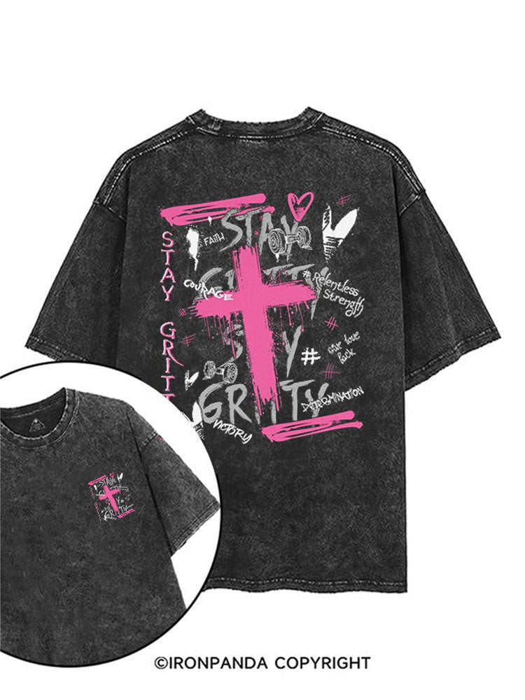 STAY STRONG printed Gym Shirt