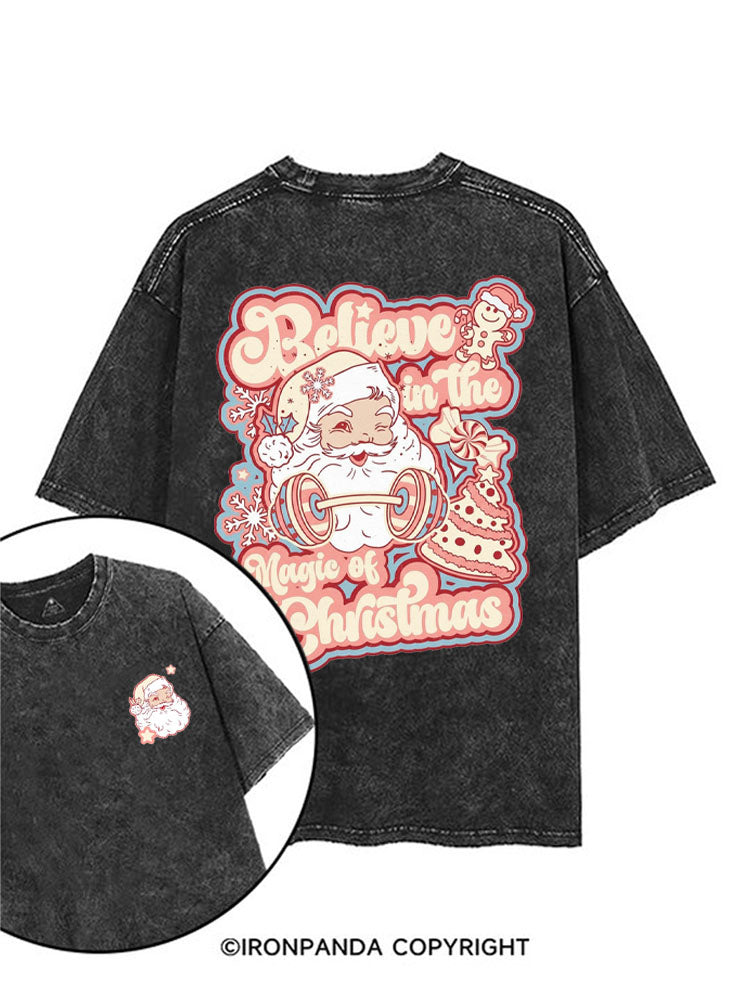 Believe in the Magic of Christmas printed Gym Shirt