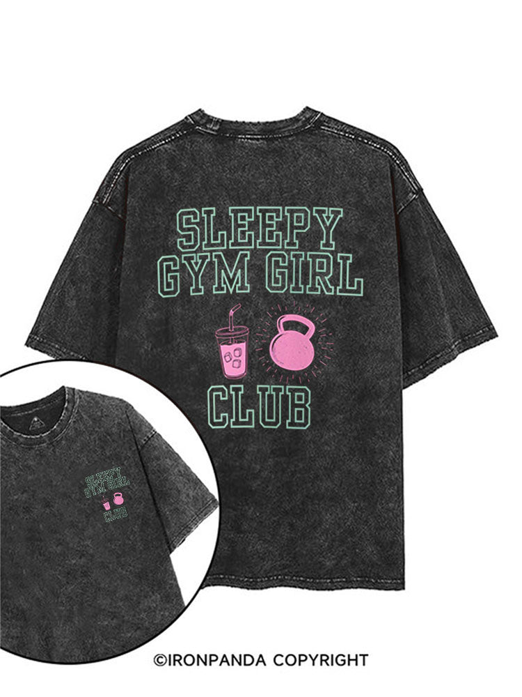 SLEEPY GYM GIRL CLUB printed Gym Shirt