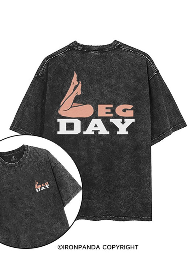 LEG DAY printed Gym Shirt