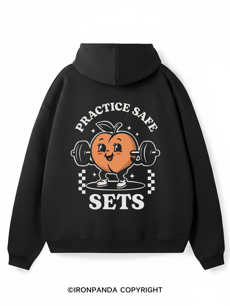 Practice Safe Sets Premium Fleece Gym Hoodie
