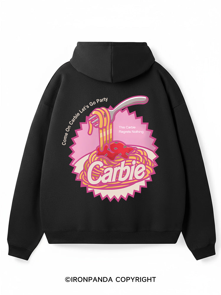 Carbie I Love Carbs Bread Pasta Pizza Premium Fleece Gym Hoodie
