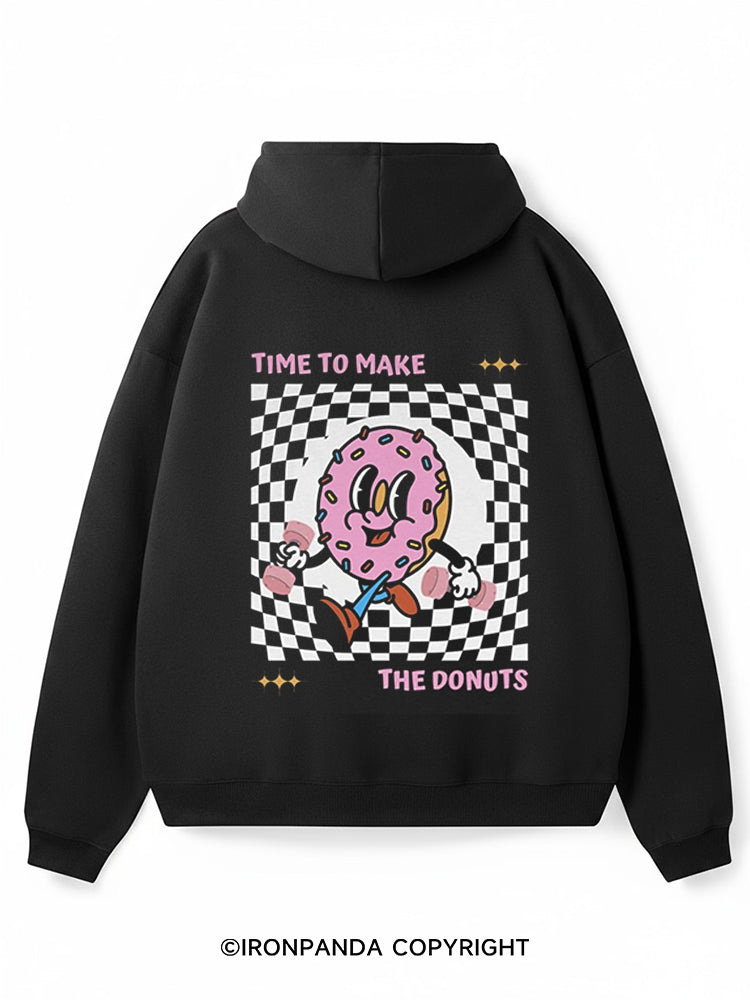 Time to Make the Donuts Premium Fleece Gym Hoodie