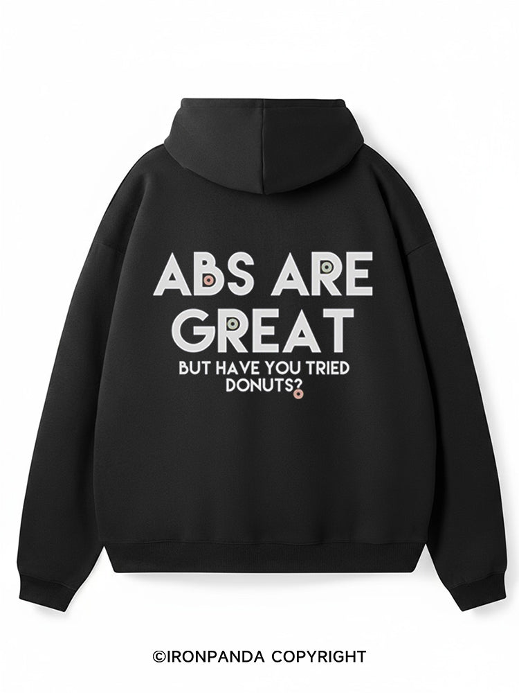 Abs are great But have you tried donuts? Premium Fleece Gym Hoodie