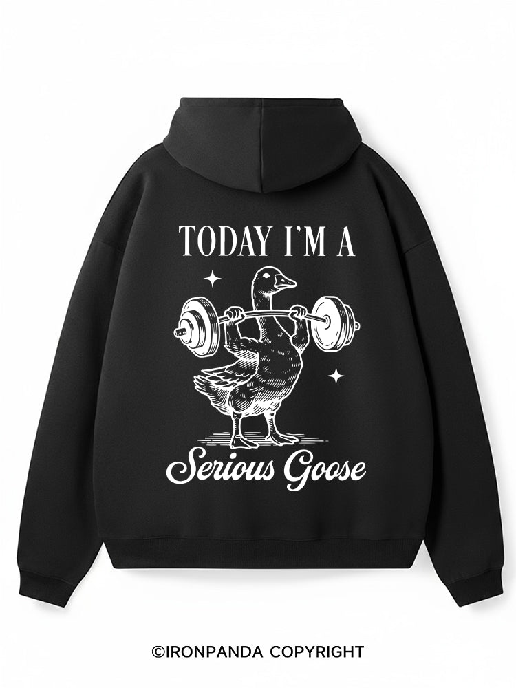 TODAY I'M A Serious Goose Premium Fleece Gym Hoodie