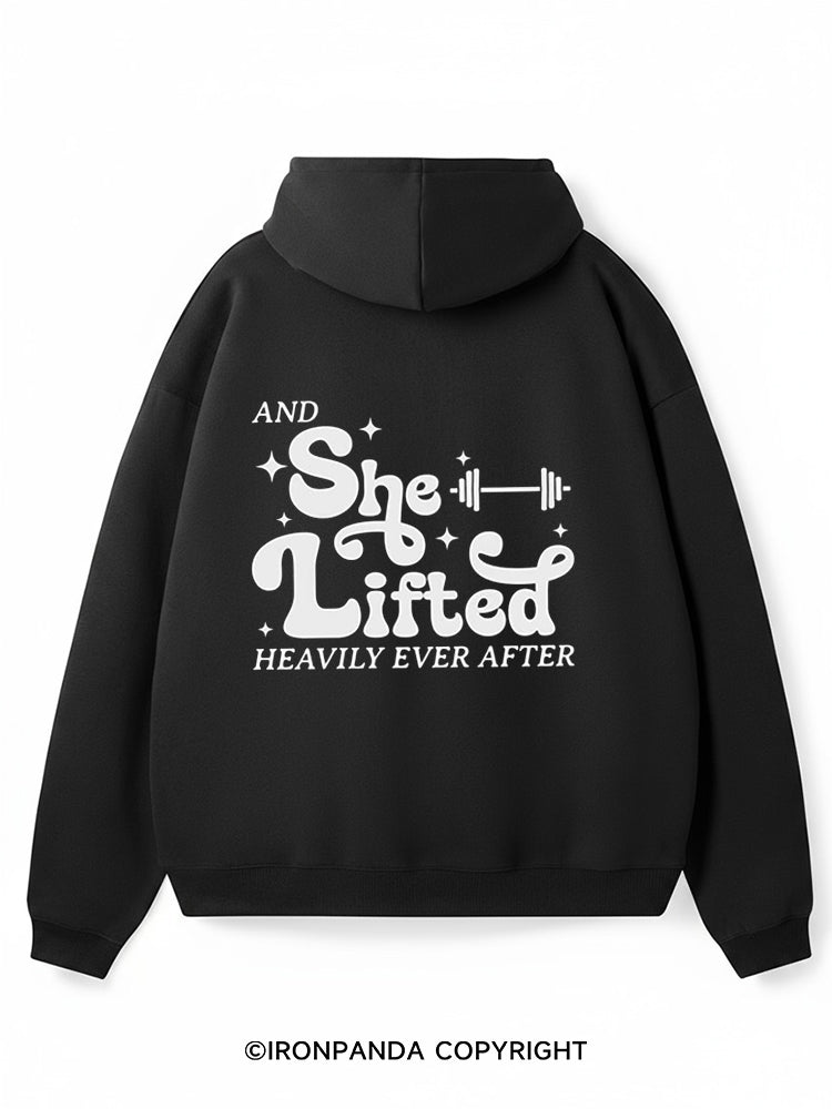 And She Lifted Heavily Ever After Premium Fleece Gym Hoodie