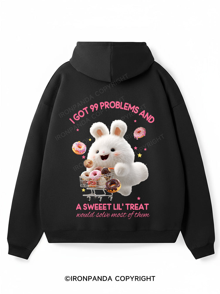 i got 99 problems and a sweet lil' treat would solve most of them Premium Fleece Gym Hoodie