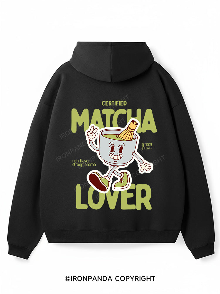 CERTIFIED MATCHA LOVER Premium Fleece Gym Hoodie