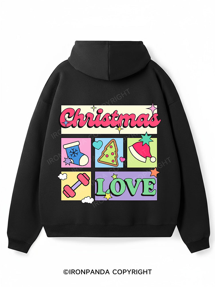 CHRISTMAS LOVE Premium Fleece Gym Hoodie