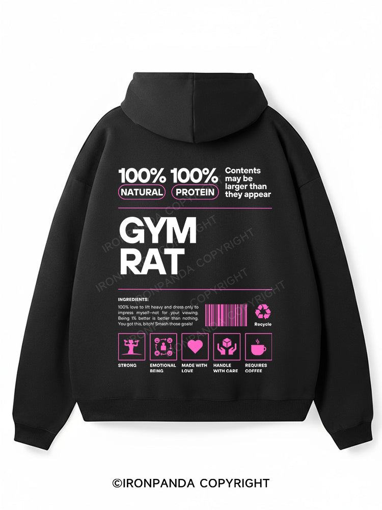GYM RAT Premium Fleece Gym Hoodie