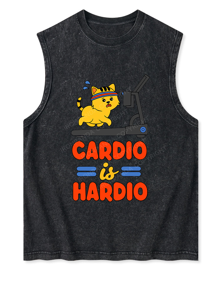 CARDIO IS MY HARDIO Washed Tank