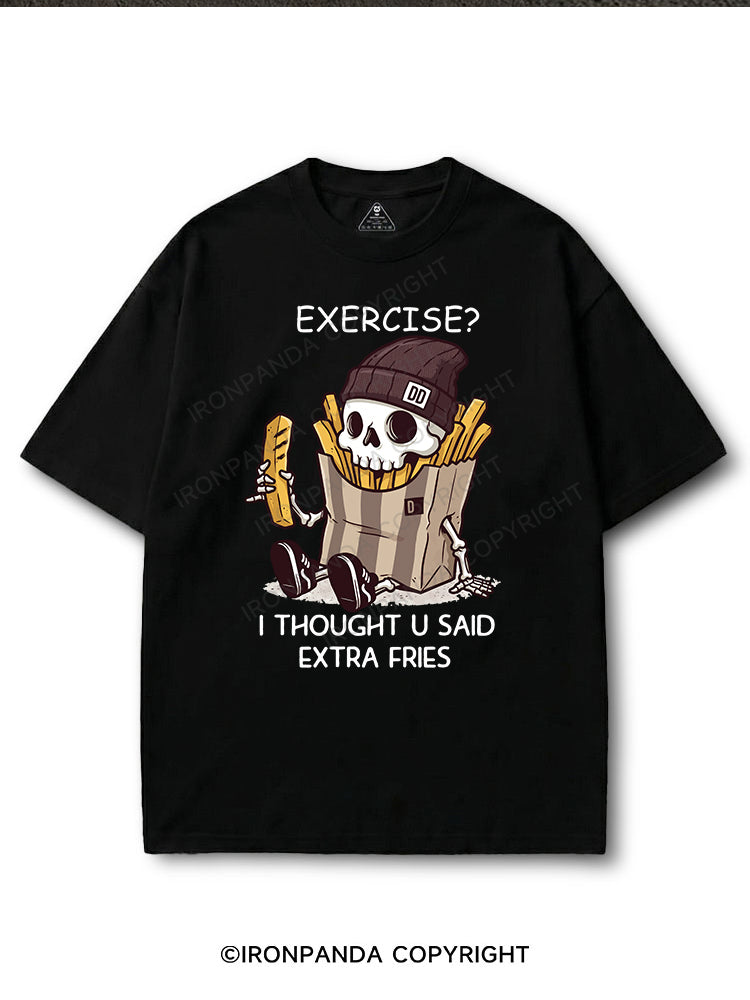 I Thought You Said Extra Fries Skull COTTON PUMP COVER