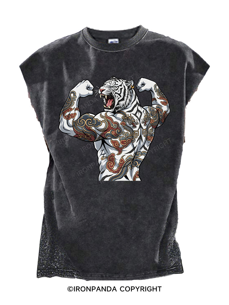 Fierce Tiger Cut Off Tank