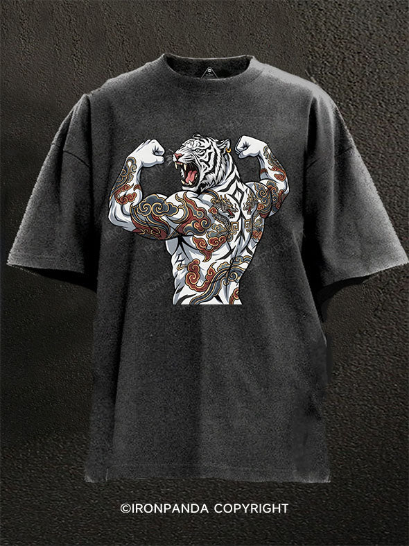Fierce Tiger Washed Gym Shirt