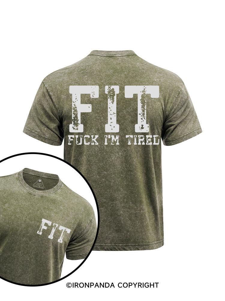 FIT  printed Washed Gym Shirt