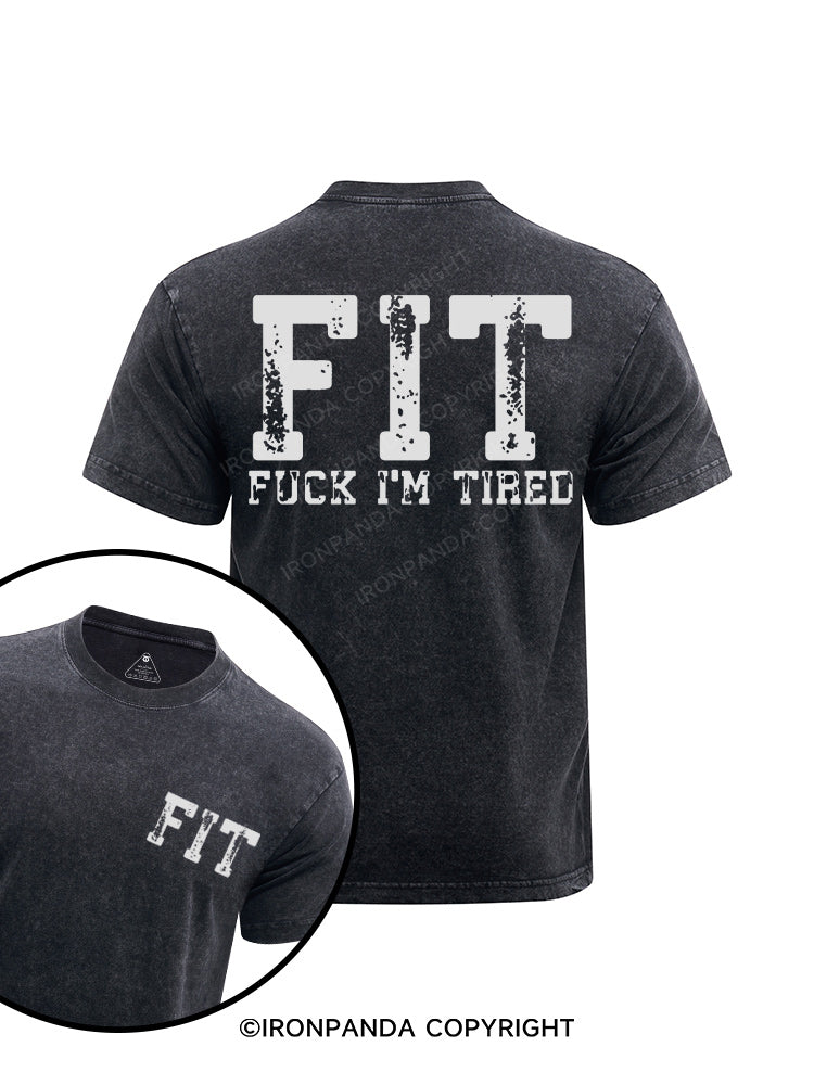 FIT  printed Washed Gym Shirt