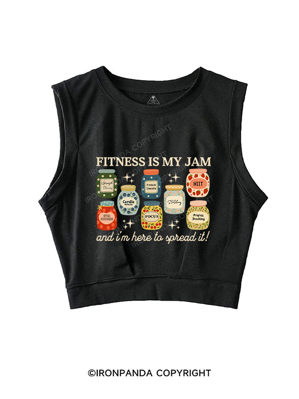 Fitness Is My Jam and I'm Here to Spread It! SLEEVELESS CROP TOPS
