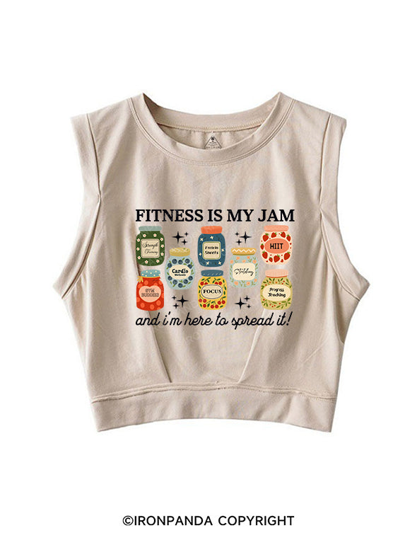 Fitness Is My Jam and I'm Here to Spread It! SLEEVELESS CROP TOPS