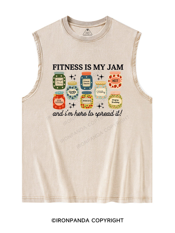 Fitness Is My Jam and I'm Here to Spread It! Washed Tank