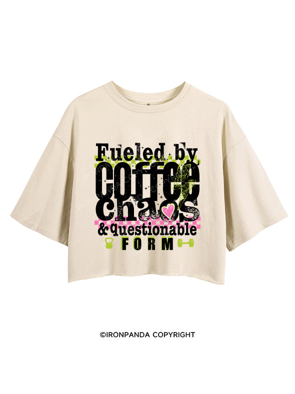 Fueled by coffee chaos & questionable form CROP TOPS