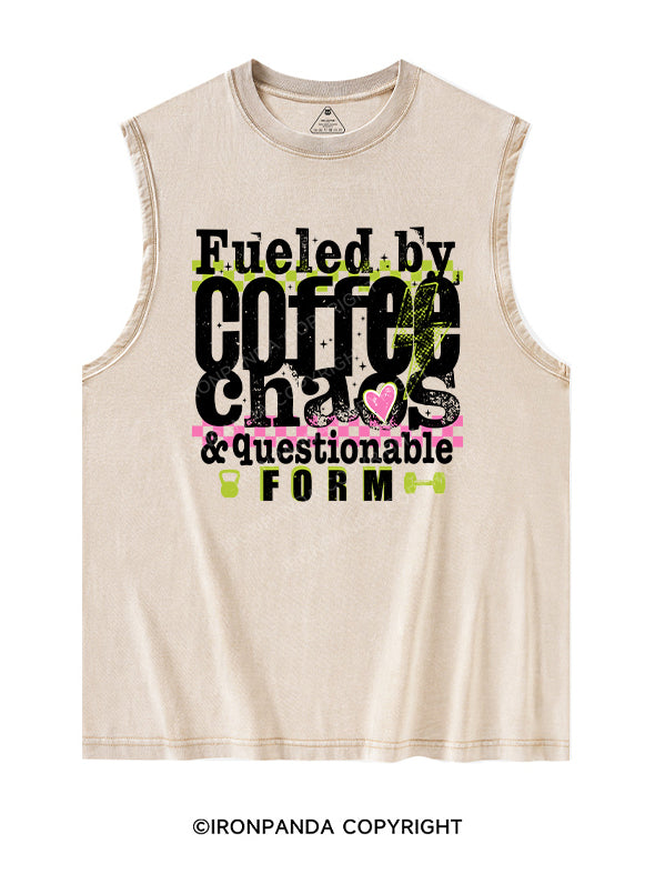 Fueled by coffee chaos & questionable form  Washed Tank