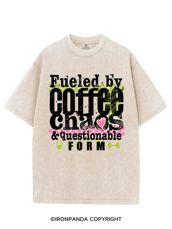 Fueled by coffee, chaos & questionable form VINTAGE GYM SHIRT