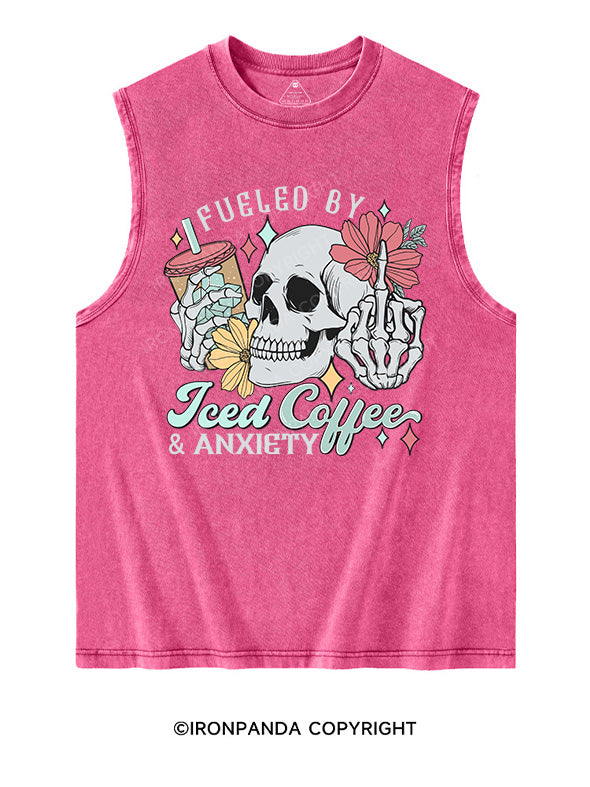 FUELED BY ICED COFFEE AND ANXIETY Washed Tank