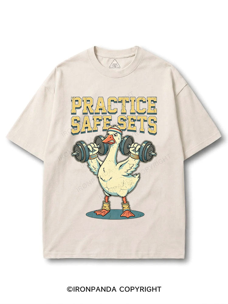 Funny Goose Gym Practice Safe Sets Workout COTTON PUMP COVER