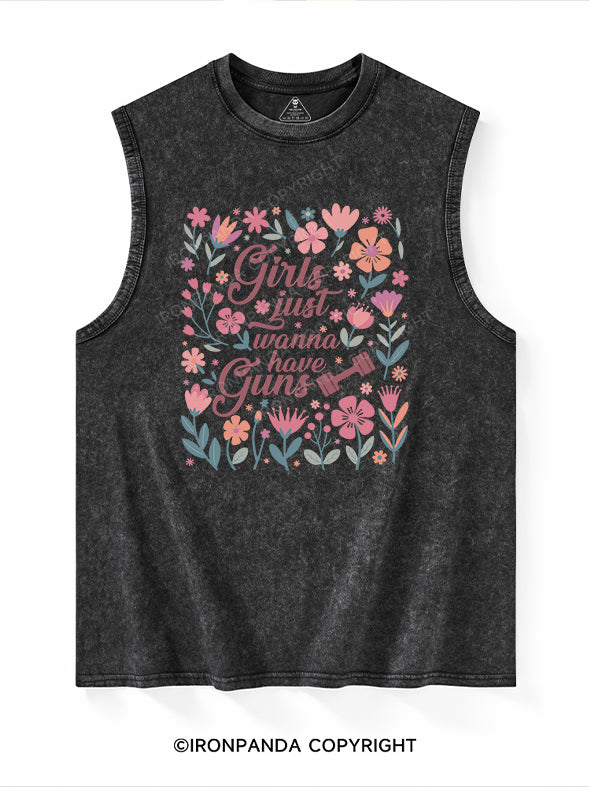 Girls Just Wanna Have Guns Washed Tank