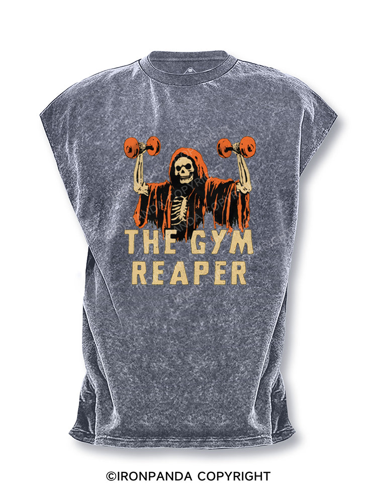 The Gym Reaper Funny Halloween Cut Off Tank