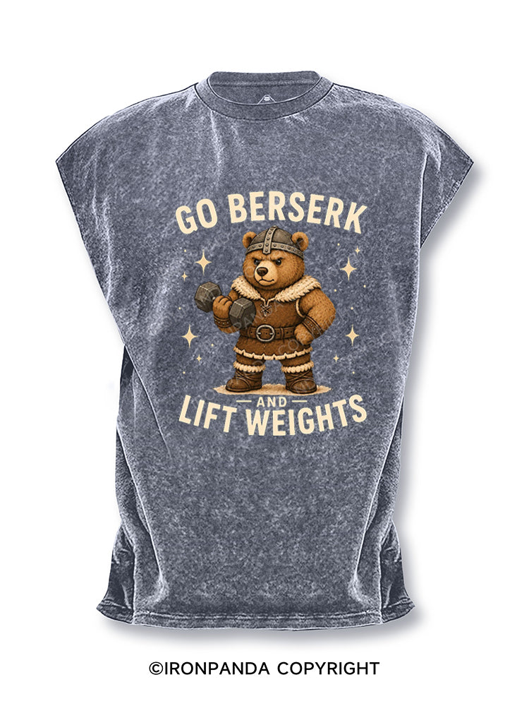 Go Berserk and Lift Weights Viking Bear Cut Off Tank