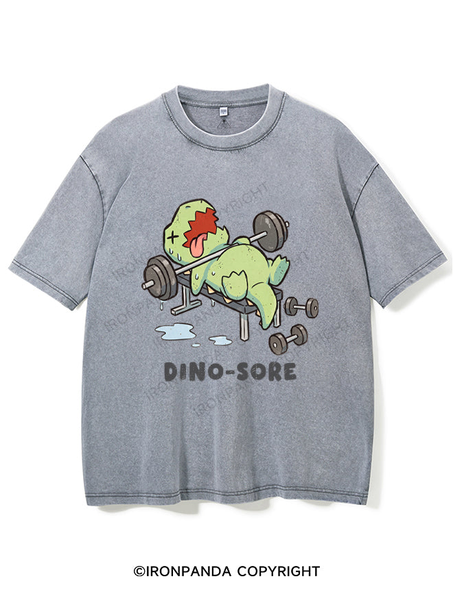 DINO-SORE FUNNY Washed Gym Shirt