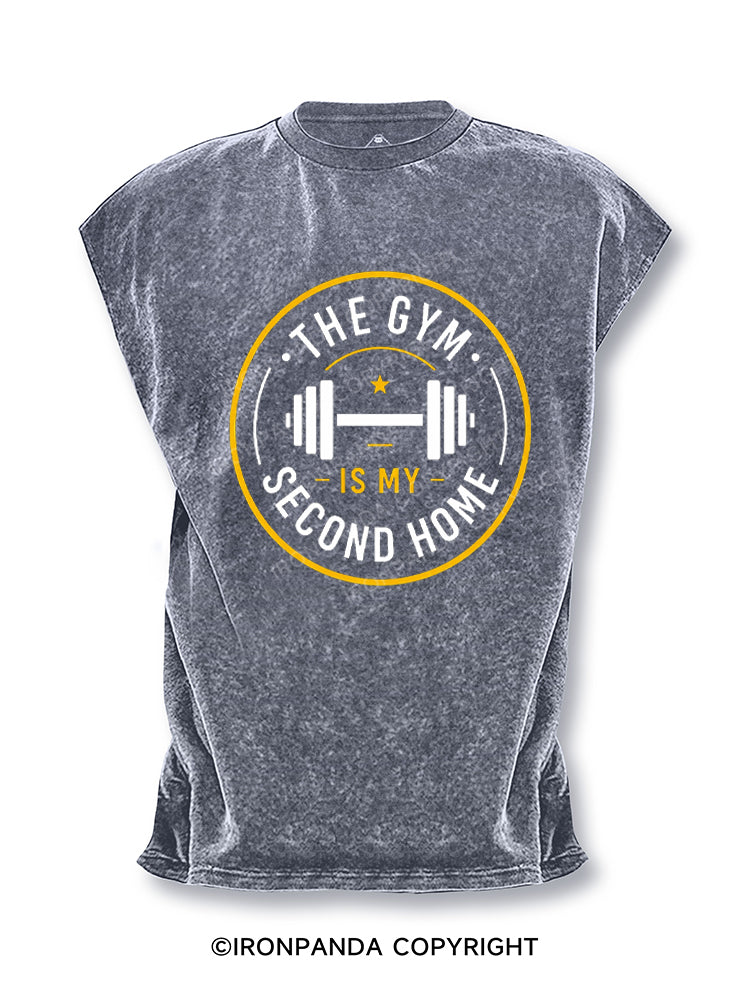 The Gym Is My Second Home Cut Off Tank