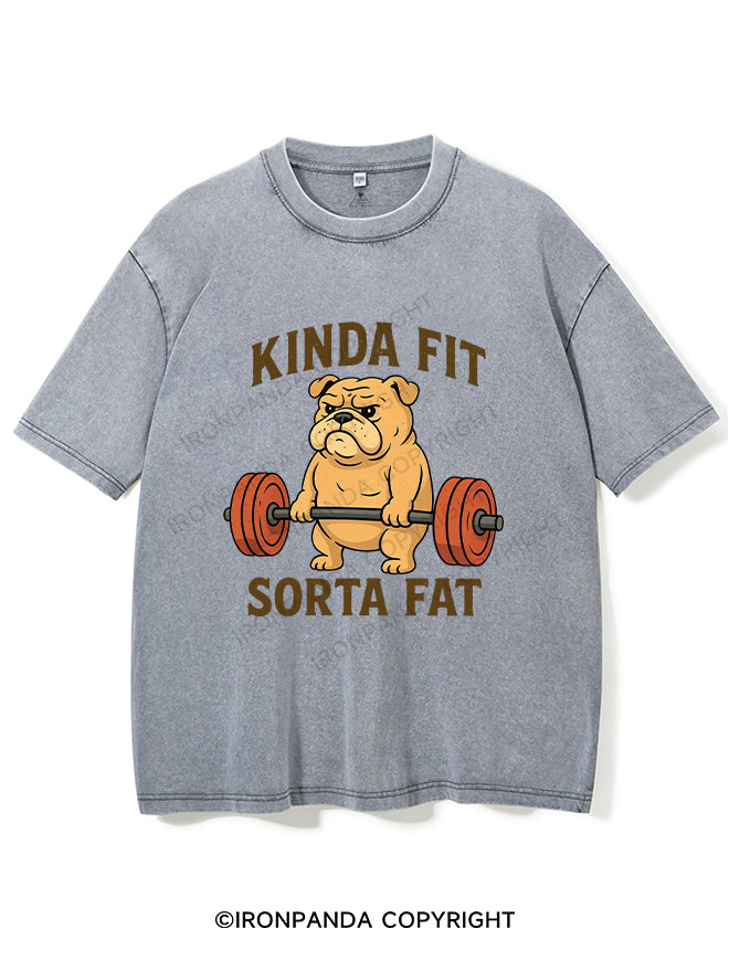 Kinda Fit Sorta Fat Dog Washed Gym Shirt