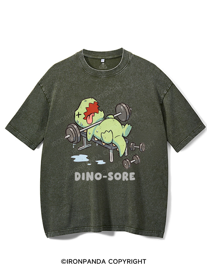 DINO-SORE FUNNY Washed Gym Shirt