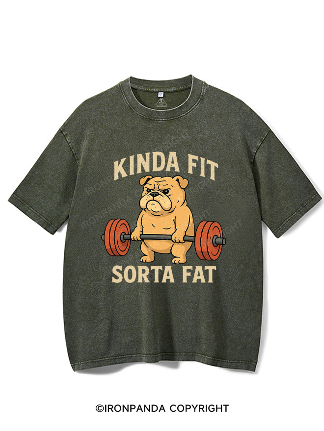 Kinda Fit Sorta Fat Dog Washed Gym Shirt